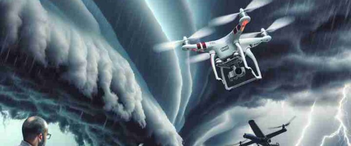 Using Drones to Unravel Severe Weather's Mysteries: A New Perspective in Aviation Research, Concept art for illustrative purpose, tags: von - Monok